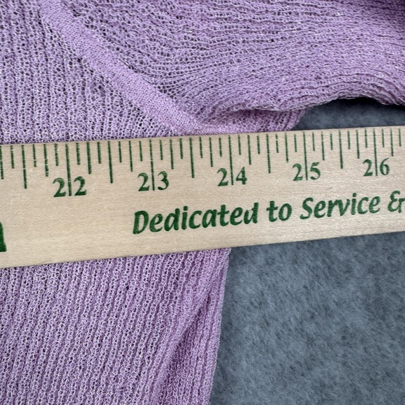 Eileen Fisher Cardigan Womens 1X Purple Open Front Lightweight Knit Sweater Plus - Picture 8 of 9